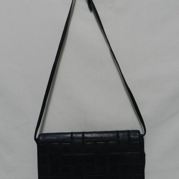 Anne Klein Calderon Vintage Quilted Leather Embroider Shoulder Bag Purse Clutch - Picture 15 of 15